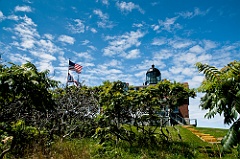 American Flag by Seguin Island Light Tower